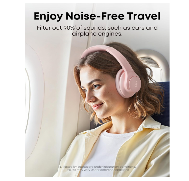 Soundcore by Anker Q20i Hybrid Active Noise Cancelling Headphones, Wireless Over-Ear Bluetooth, 40H Long ANC Playtime, Hi-Res Audio, Big Bass, Customize via an App, Transparency Mode