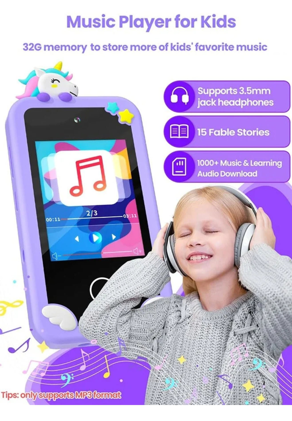 Kids Smart Phone with 3D Holographic Pyramid - Educational Learning Toy