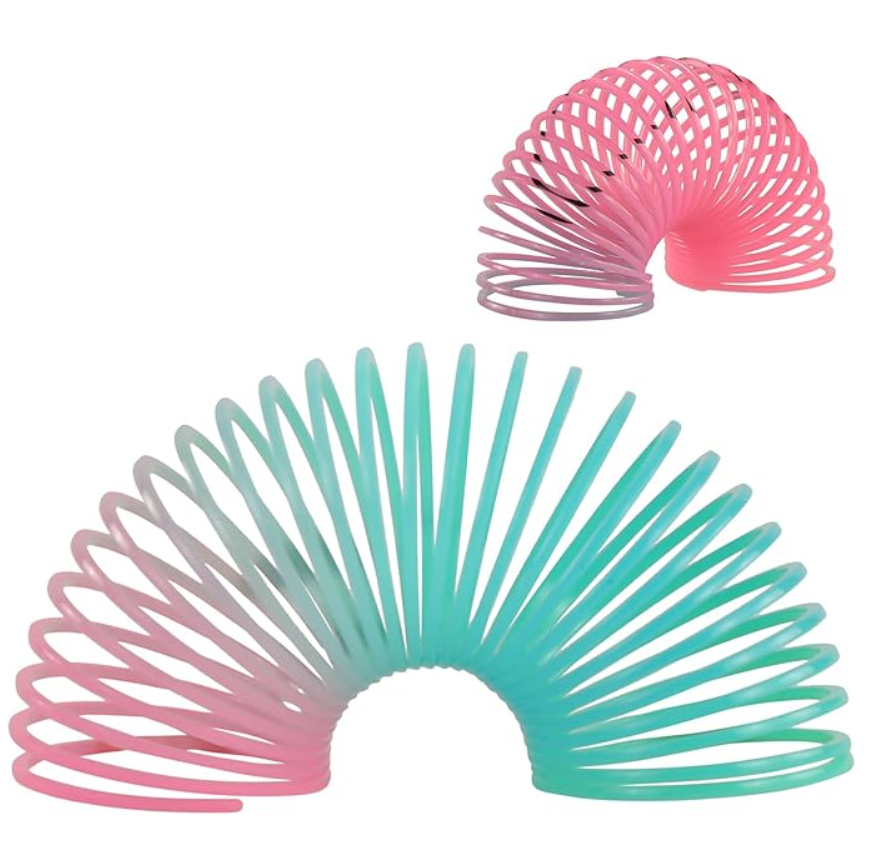 30 Pack Rainbow Magic Spring Fidget Toys - Party Favor Bulk Set for Kids