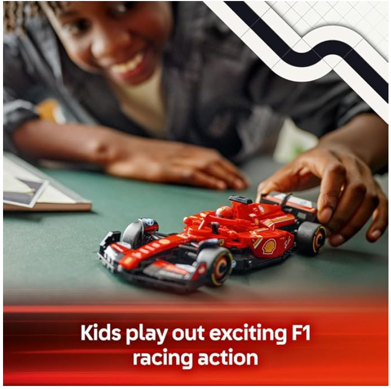 LEGO Speed Champions Ferrari SF-24 F1 Race Car Toy with Driver Minifigure (77242)