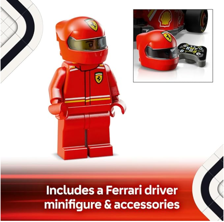 LEGO Speed Champions Ferrari SF-24 F1 Race Car Toy with Driver Minifigure (77242)