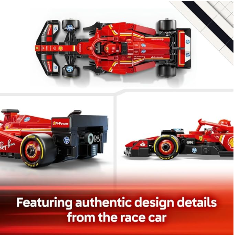 LEGO Speed Champions Ferrari SF-24 F1 Race Car Toy with Driver Minifigure (77242)