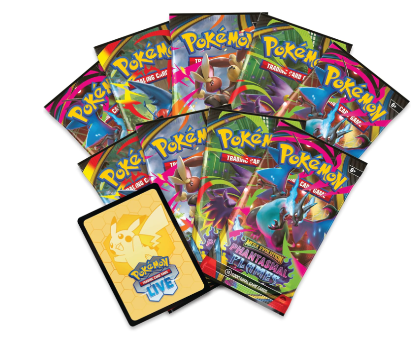 Pokémon TCG Mega Evolution 02: Phantasmal Flames – Elite Trainer Box (ETB) | English Edition | Booster Packs, Sleeves & Accessories