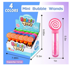 एमर्टीयर मिनी बबल वैंड्स - 24 का पैक, लॉलीपॉप डिज़ाइन, बच्चों के लिए पार्टी उपहार
