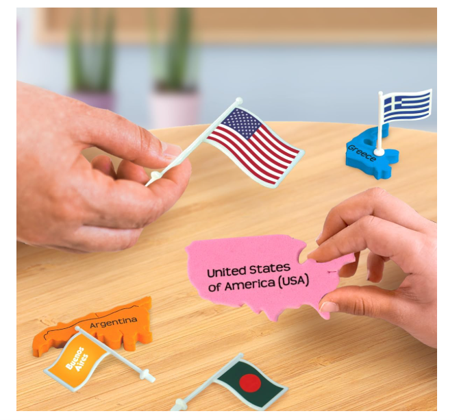 Imagimake Mapology World Map Puzzle – Country Shapes, Flags & Capitals, Ages 5+