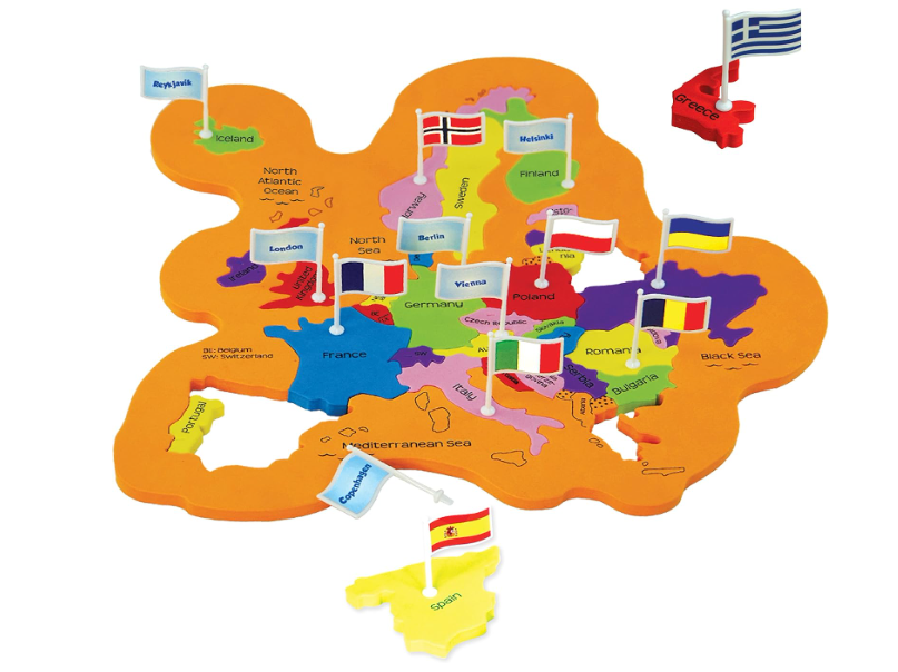 Imagimake Mapology World Map Puzzle – Country Shapes, Flags & Capitals, Ages 5+