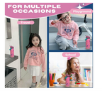 Lullaby Land 550ml Stainless Steel Kids Water Bottle – Unicorn Pink, BPA-Free