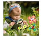 छोटे बच्चों के लिए ALASOU सक्शन कप स्पिनर खिलौने (3 पीस)