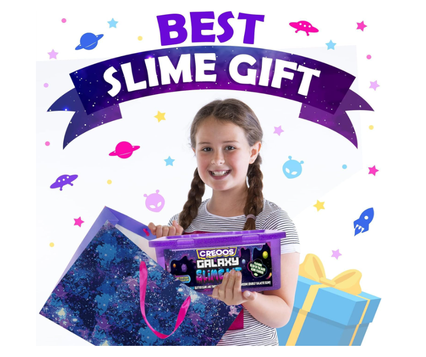 Creoos Galaxy Glow-in-the-Dark Slime Kit – 31-Piece DIY Slime Craft Set for Kids