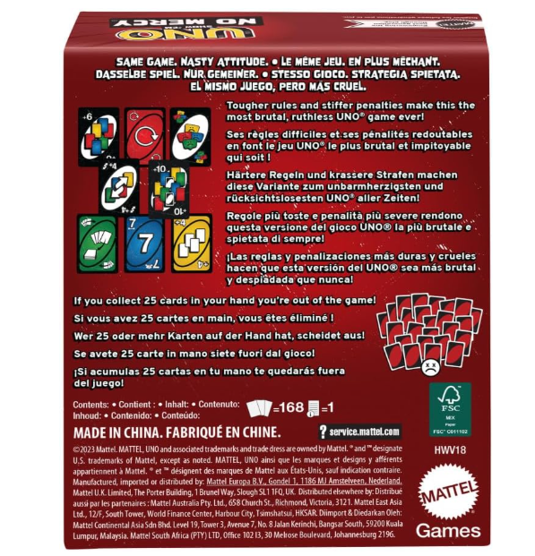 Mattel Games UNO Show 'em No Mercy
