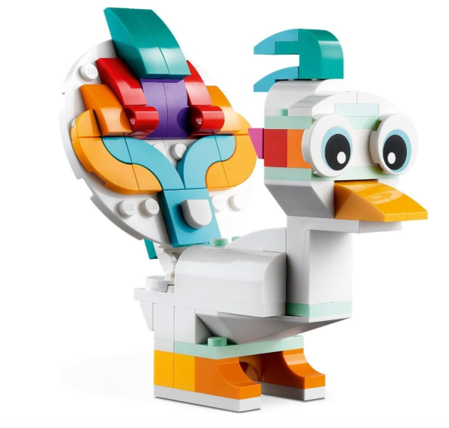 LEGO 31140 Creator 3 in 1 Magical Unicorn Toy to Seahorse to Peacock, Rainbow Animal Figures, Unicorn Gift for Girls and Boys, Buildable Toys