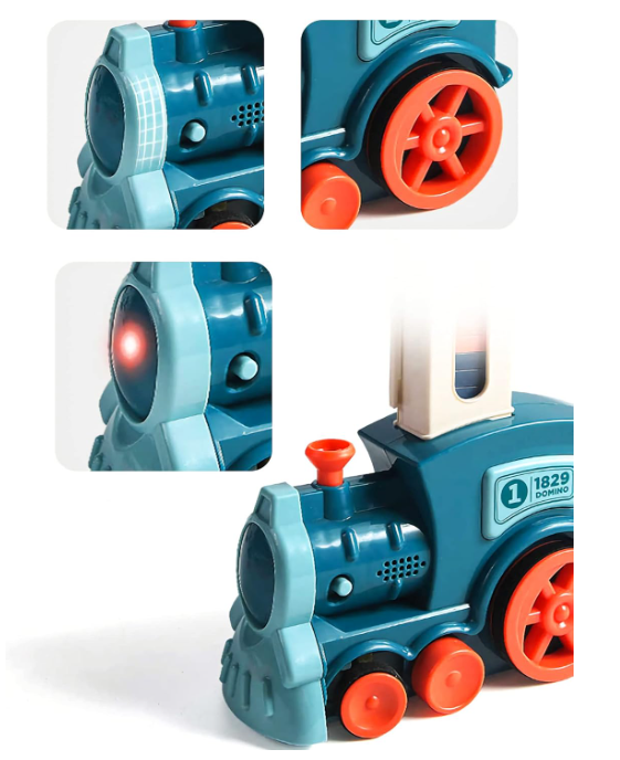 NC Kid’s 60-Piece Domino Train Blocks for Kids 3–8