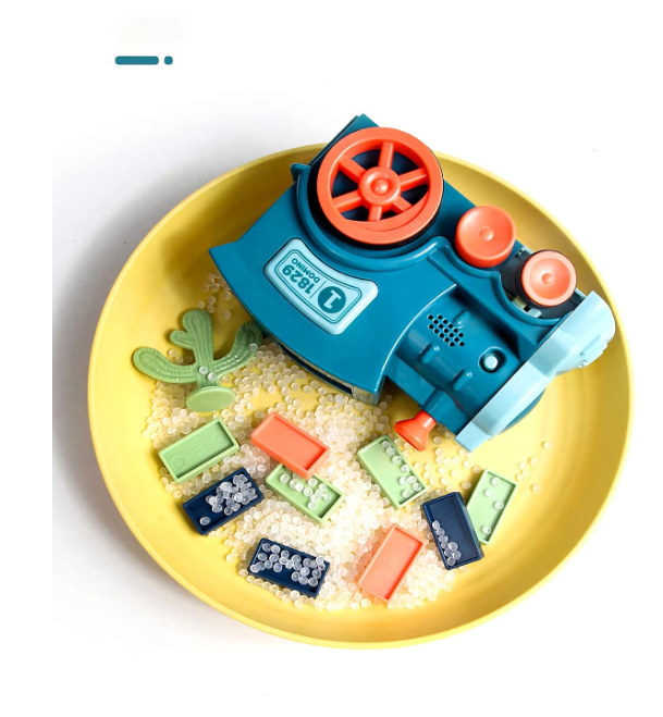 NC Kid’s 60-Piece Domino Train Blocks for Kids 3–8