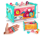 مكعب أنشطة ٨ في ١ للأطفال الصغار، لعبة مونتيسوري لتنمية المهارات الحركية الدقيقة، ألعاب تعليمية بالدق والضرب، ألعاب صيد حسية، لعبة إكسيليفون، لعبة فرز الأشكال، لعبة مسلية للأطفال من عمر ١ إلى ٤ سنوات، هدية مثالية للأولاد والبنات