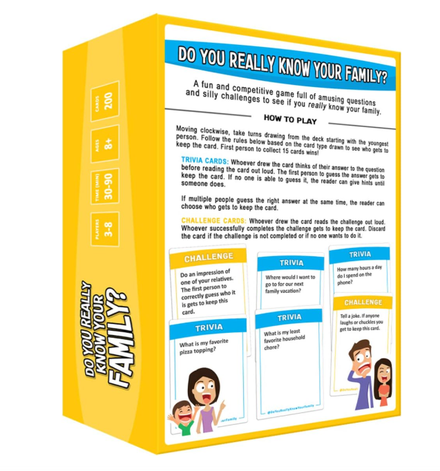 DO YOU REALLY KNOW YOUR FAMILY? A Fun Family Game Filled with Conversation Starters and Challenges - Great for Kids, Teens and Adults