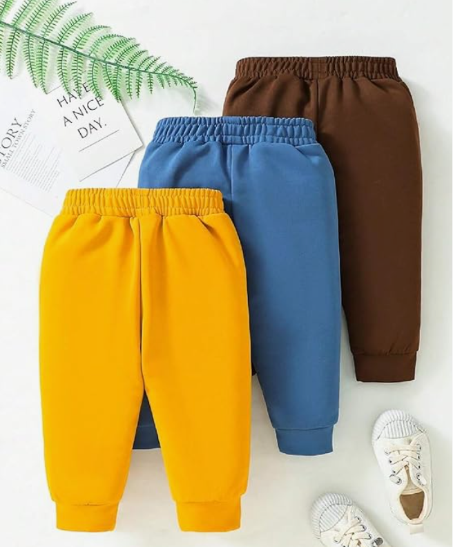 بيجامات أولاد من كيوتي كريز | بنطال | بنطال رياضي | بيجامة قطنية فاخرة بأساور مضلعة