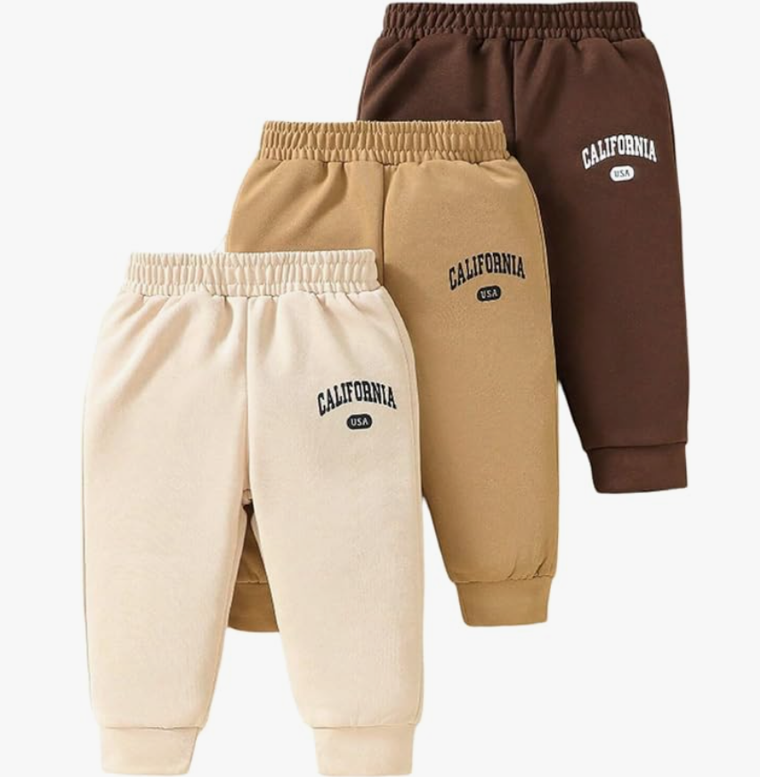 بيجامات أولاد من كيوتي كريز | بنطال | بنطال رياضي | بيجامة قطنية فاخرة بأساور مضلعة