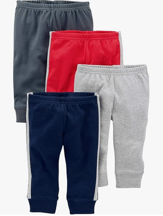 سراويل قطنية للأطفال من سيمبل جويز باي كارترز للجنسين، عبوة من 4 قطع