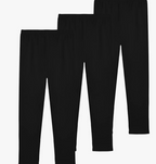 طقم من 3 قطع من سراويل ليجنز للبنات من ويتوت، بطول كامل، مناسبة للمدرسة، مصنوعة من القطن، مناسبة للأطفال من عمر 5 إلى 14 سنة