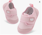 L-RUN Baby Shoes Boys Girls Breathable Adjustable First Walking Shoes Infant Lightweight Crib Sneakers