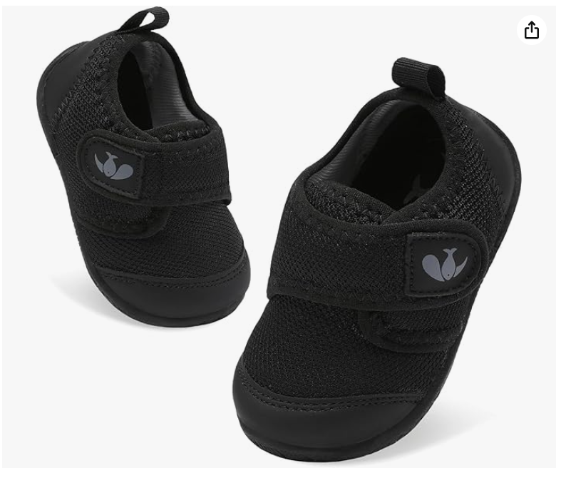 L-RUN Baby Shoes Boys Girls Breathable Adjustable First Walking Shoes Infant Lightweight Crib Sneakers