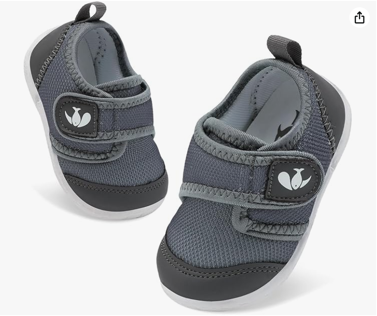 L-RUN Baby Shoes Boys Girls Breathable Adjustable First Walking Shoes Infant Lightweight Crib Sneakers