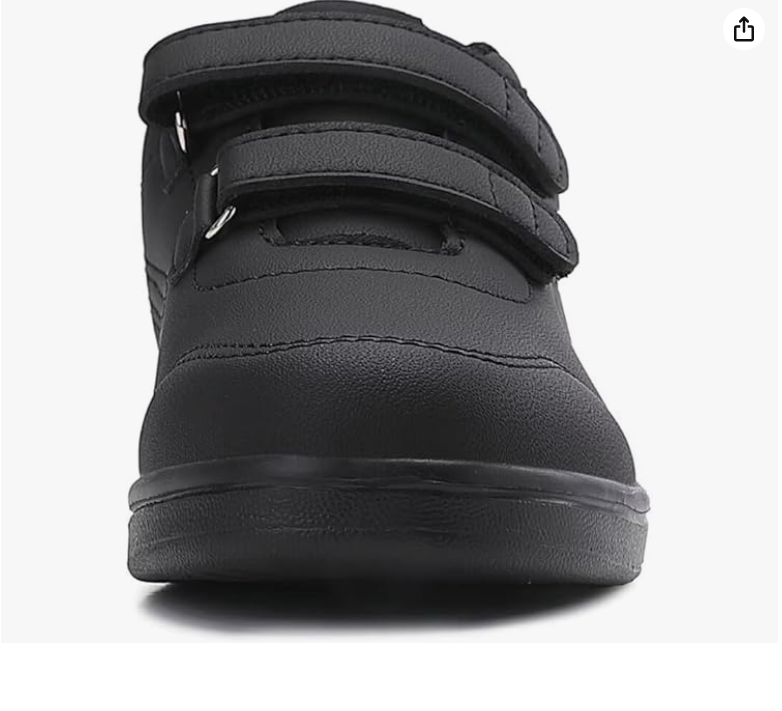 SKYVIEW Boy Girl Shoes Hook and Loop Sports Shoes Child Leather Lightweight Breathable Athletic Running Sneakers for Unisex Kids School Shoes