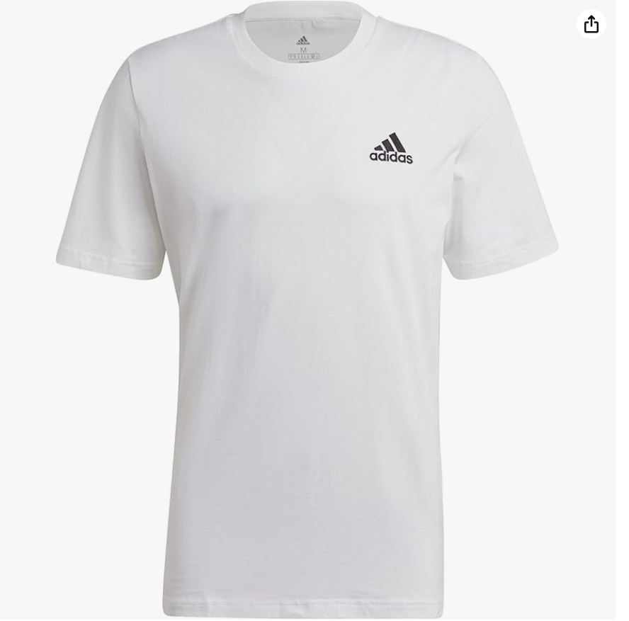 تيشيرت رجالي من أديداس إسينشالز بشعار صغير مطرز