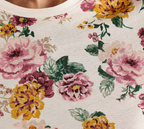 फ्लोरल प्रिंट टी-शर्ट (मैक्स)