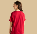 تيشيرت قطني كبير الحجم مطبوع عليه شعار (الحد الأقصى)