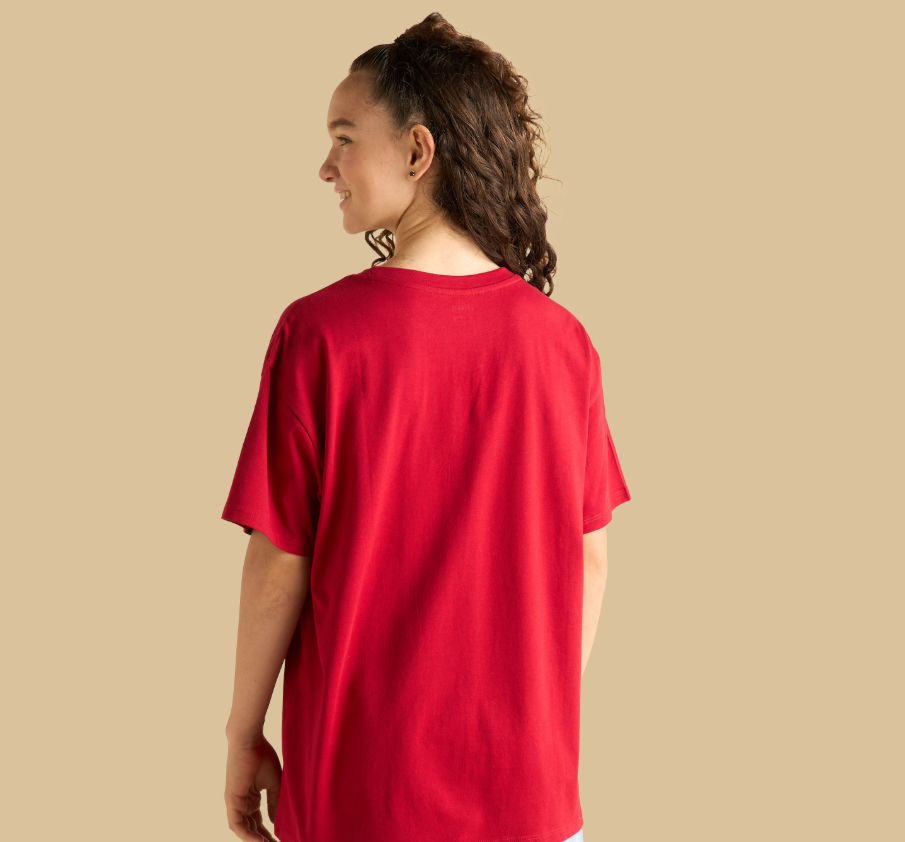 Slogan Print Oversized Cotton T-shirt (max)