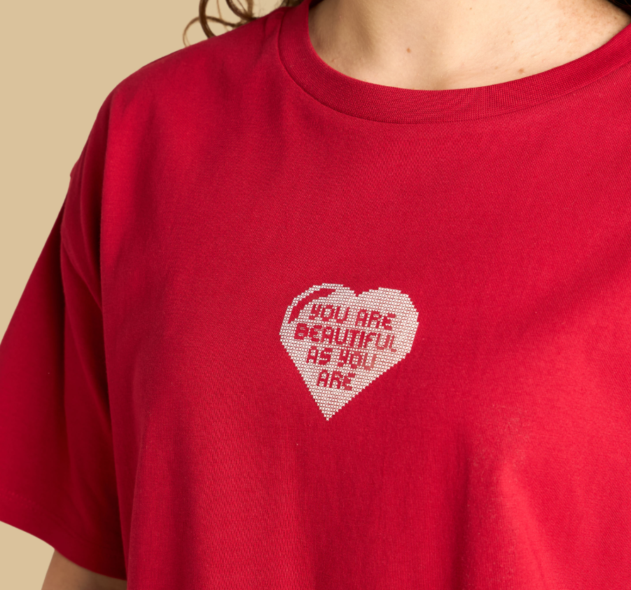 Slogan Print Oversized Cotton T-shirt (max)