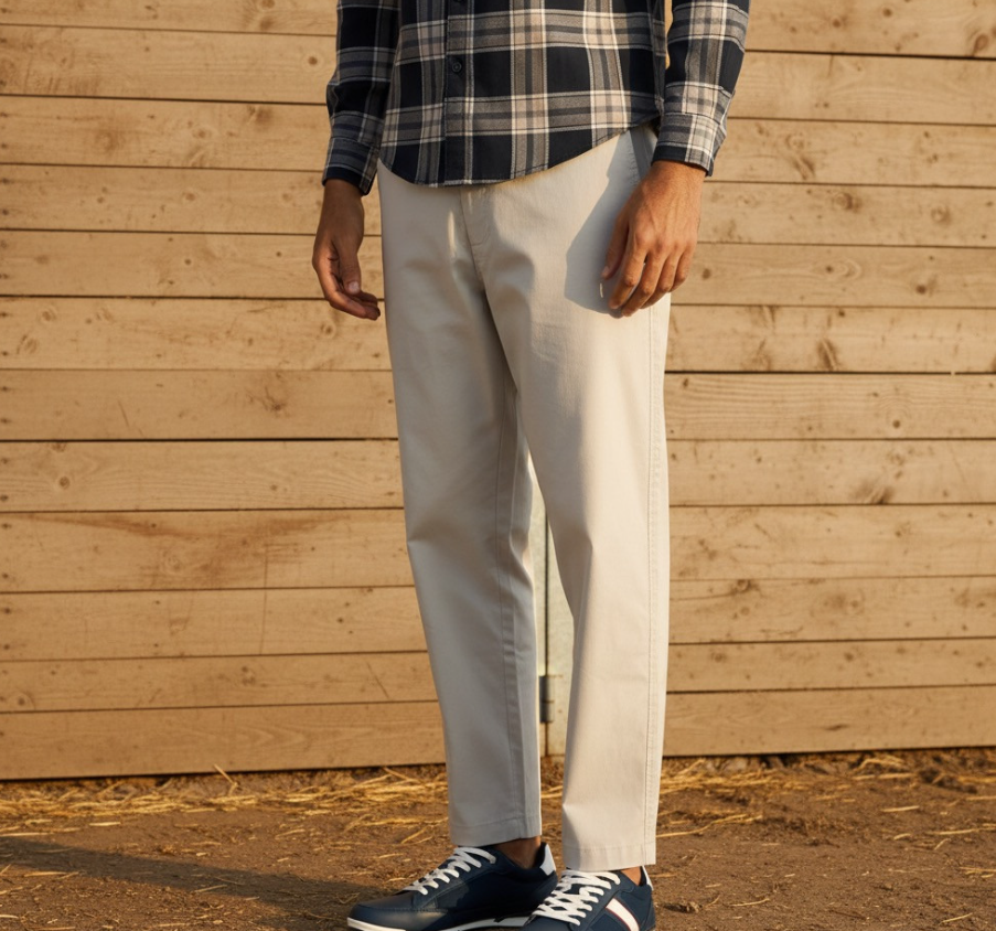 بنطلون قطني أفضل بقصة عادية (كحد أقصى)