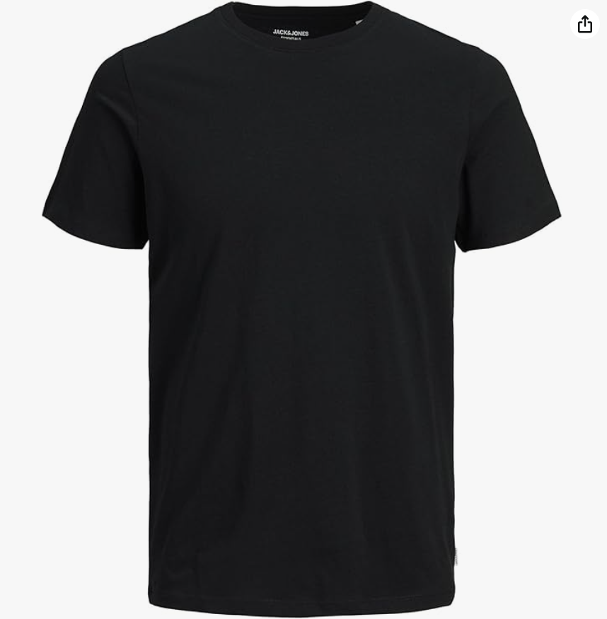 JACK & JONES mens JJEORGANIC Basic Tee O-Neck T-Shirt (pack of 1)