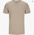 تيشيرت رجالي من جاك آند جونز، عضوي، أساسي، برقبة دائرية (عبوة من قطعة واحدة)