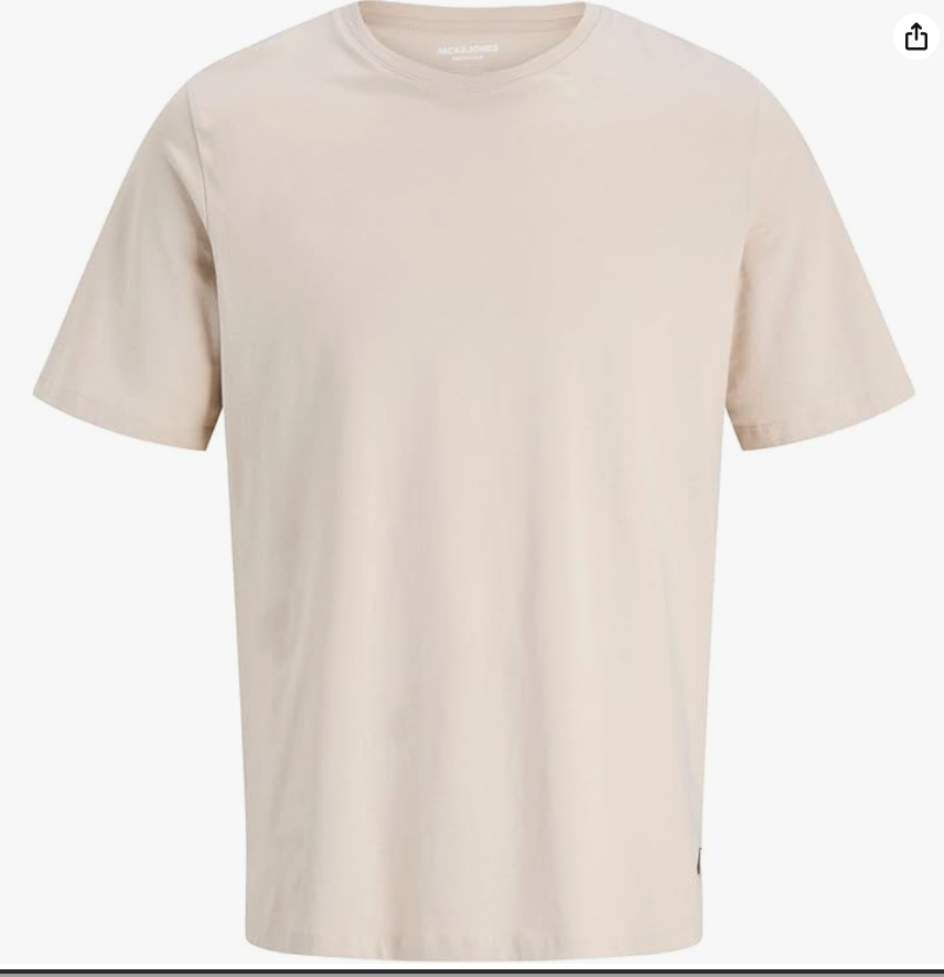 JACK & JONES mens JJEORGANIC Basic Tee O-Neck T-Shirt (pack of 1)