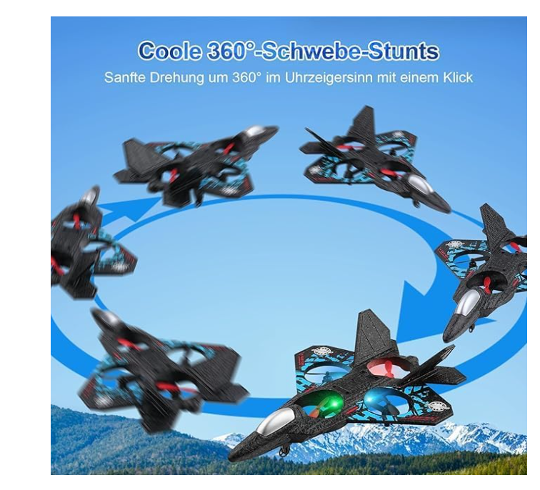 L0712 rc plane for Kids Remote Control Foam Jet Airplane Drone, Beginner Friendly RC Aircraft with Auto Hover, Durable EPP Foam Fighter Toy for Boys & Girls Ages 14+