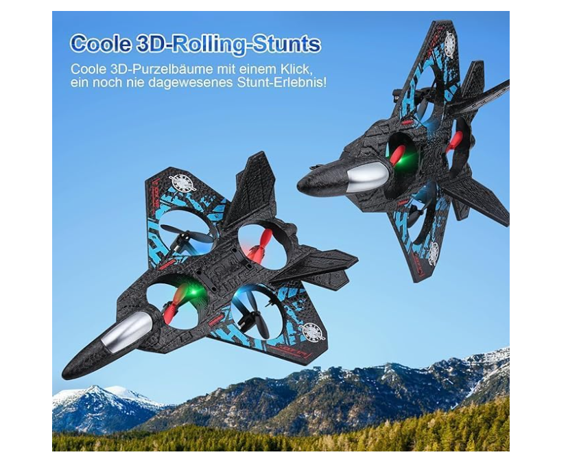 L0712 rc plane for Kids Remote Control Foam Jet Airplane Drone, Beginner Friendly RC Aircraft with Auto Hover, Durable EPP Foam Fighter Toy for Boys & Girls Ages 14+