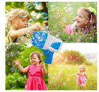 Bubble Machine Gun,Bazooka Bubble Gun for Kids Automatic Bubble Maker Bubble Guns for Toddlers 3,4,5,6,7,8 Years Old Kids,Bubble Bazooka Gun Blaster for Outdoor Party Wedding(Blue)