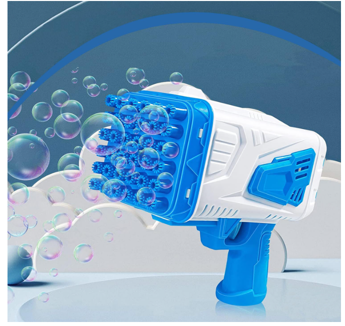 Bubble Machine Gun,Bazooka Bubble Gun for Kids Automatic Bubble Maker Bubble Guns for Toddlers 3,4,5,6,7,8 Years Old Kids,Bubble Bazooka Gun Blaster for Outdoor Party Wedding(Blue)