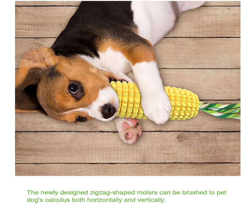 Carllg Dog Chew Toys for Aggressive Chewers, Indestructible Tough Durable Squeaky Interactive Dog Toys, Puppy Teeth Chew Corn Stick Toy for Small Meduium Large Breed