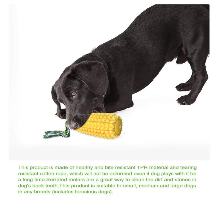 Carllg डॉग च्यू टॉयज़, आक्रामक तरीके से चबाने वाले कुत्तों के लिए, अटूट, मजबूत, टिकाऊ, आवाज़ करने वाले इंटरैक्टिव डॉग टॉयज़, छोटे, मध्यम और बड़े नस्ल के कुत्तों के लिए पिल्ले के दांतों को चबाने वाला कॉर्न स्टिक टॉय।