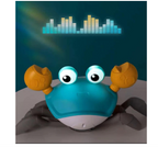SKY-TOUCH Electric Runaway Crab Crawling Crab Baby Toy with Music and LED Light Up Toddler Interactive Learning Development Toy with Automatically Avoid Obstacles For Babies, Toddlers and Kids