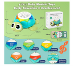 لعبة السلحفاة الموسيقية من AM ANNA للأطفال، ألعاب زحف موسيقية للأطفال من عمر 6 إلى 12 شهرًا، ألعاب تعليمية موسيقية للأطفال من عمر 6 إلى 12 شهرًا للأولاد والبنات مع أضواء، هدايا. تفضل بزيارة متجر AM ANNA