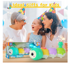 एएम अन्ना बेबी टॉयज़ 0-6 महीने, रेंगने वाला कैटरपिलर टमी टाइम टॉय, मैग्नेटिक सक्शन, म्यूज़िक और लाइट के साथ, 6-12 महीने के नवजात शिशु, 1 साल के बच्चे (लड़की/लड़का) के लिए सेंसरी लर्निंग टॉय, बेबी गिफ्ट्स