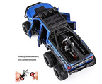KASTWAVE F150 Pickup Truck Toys for Boys Age 3-8 Raptor Toy Trucks for Boy Ages 4-7 Diecast Metal Model Truck with Light and Sound Pull Back Toy Cars Gifts for 3+ Year Old Kids (Blue)