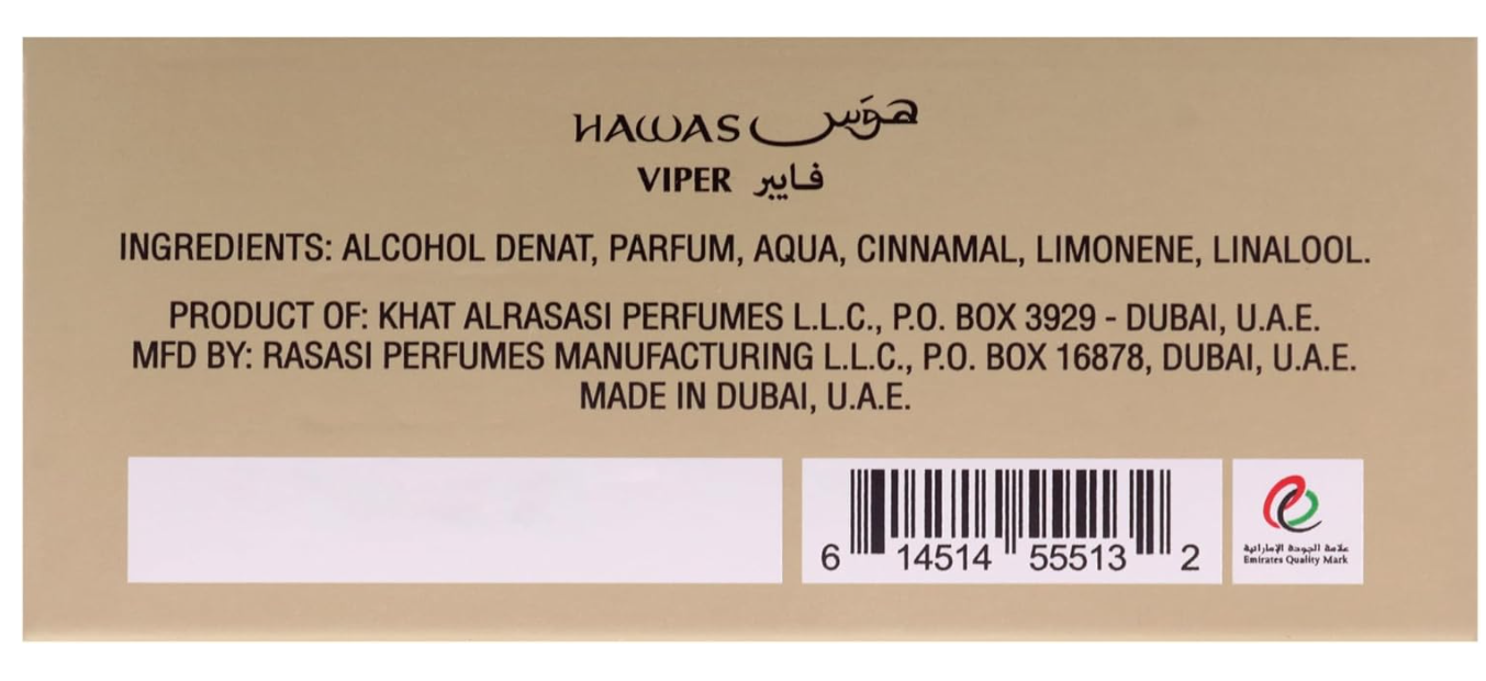 HAWAS VIPER 100 ML - RASASI