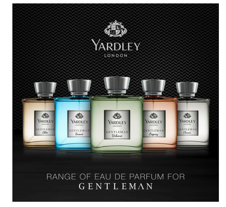 Yardley London Gentleman Elite Luxury Fragrance Eau De Parfum, Basil, Grapefruit, Sandalwood And Amber, 100 Ml