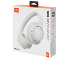 JBL Tune 720BT Wireless Over-Ear Headphones, Pure Bass Sound, Bluetooth 5.3, 76H Battery, Hands-Free Call, Multi-Point Connection, Foldable, Detachable Audio Cable - White, JBLT720BTWHT